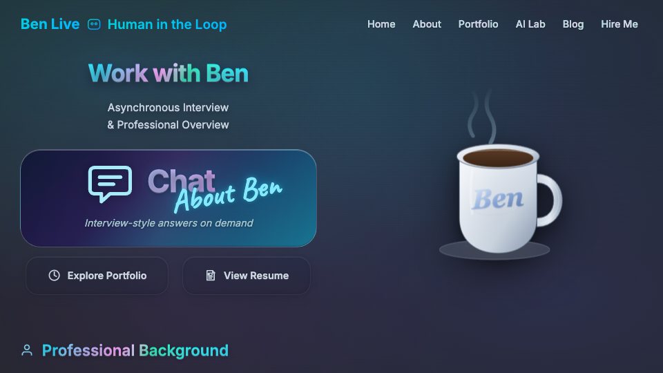 The Hire Me page, where the day-job side of this workflow is described.