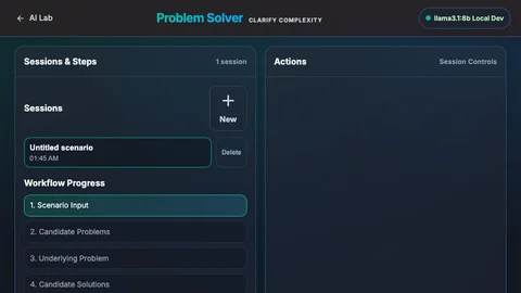 Problem Solver, where every generation step waits for the person to ask for it.