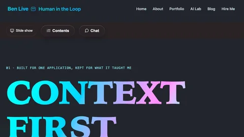 Context First, a presentation built around the idea that context beats control.