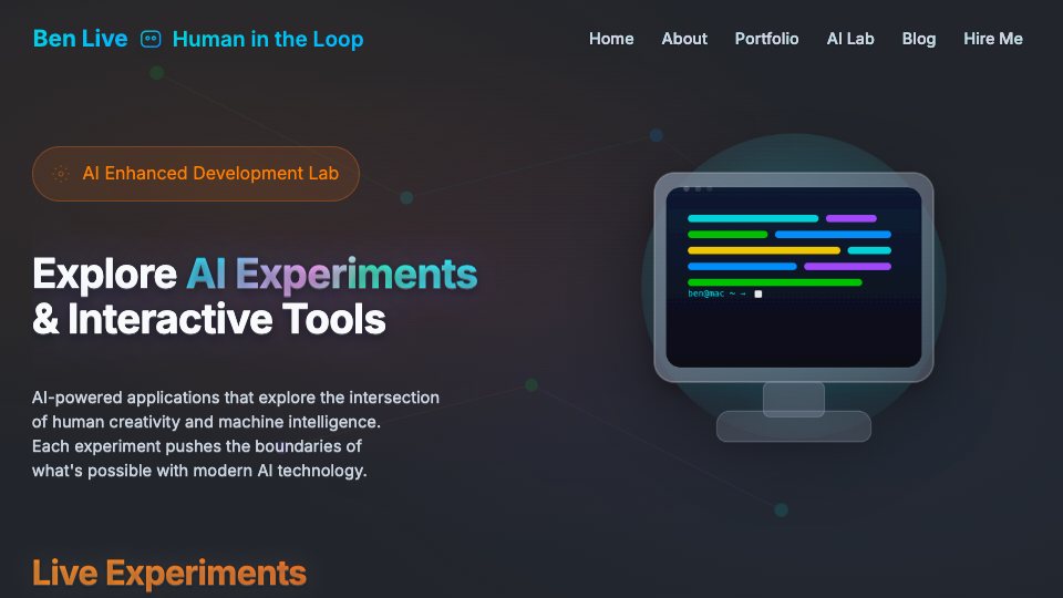 The AI Lab hub showing the apps covered in this article.